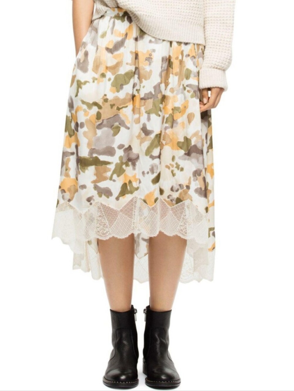 Zadig & Voltaire Joslin Lace Trim Skirt